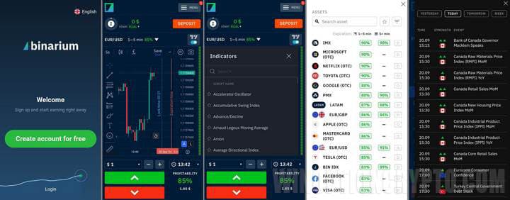 mobile app for binarium