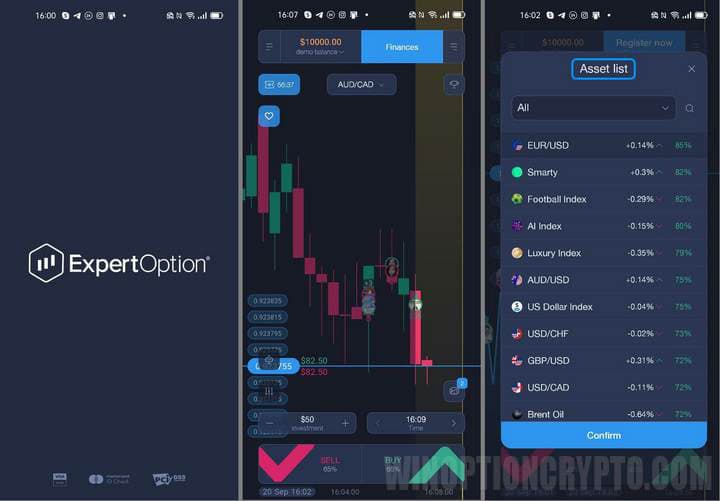 mobile app for expertoption