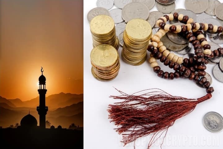 minaret and prayer beads