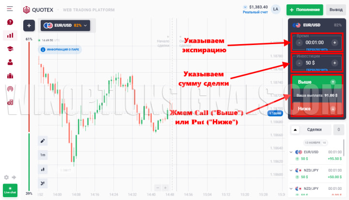 buying options in quotex