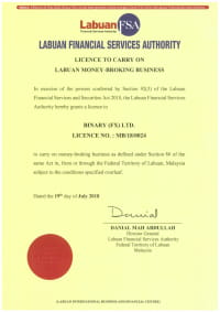 Labuan Deriv License