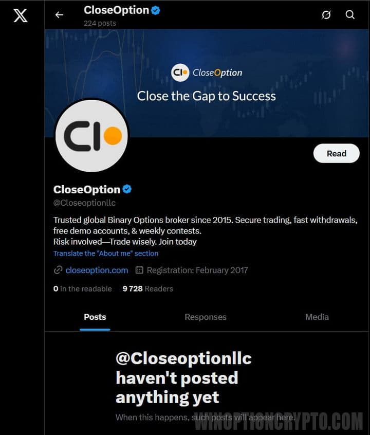 account on X network