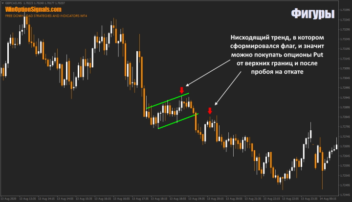 Bear flag in binary options