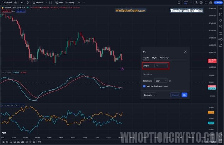 Thunder and Lightning binary options strategy settings