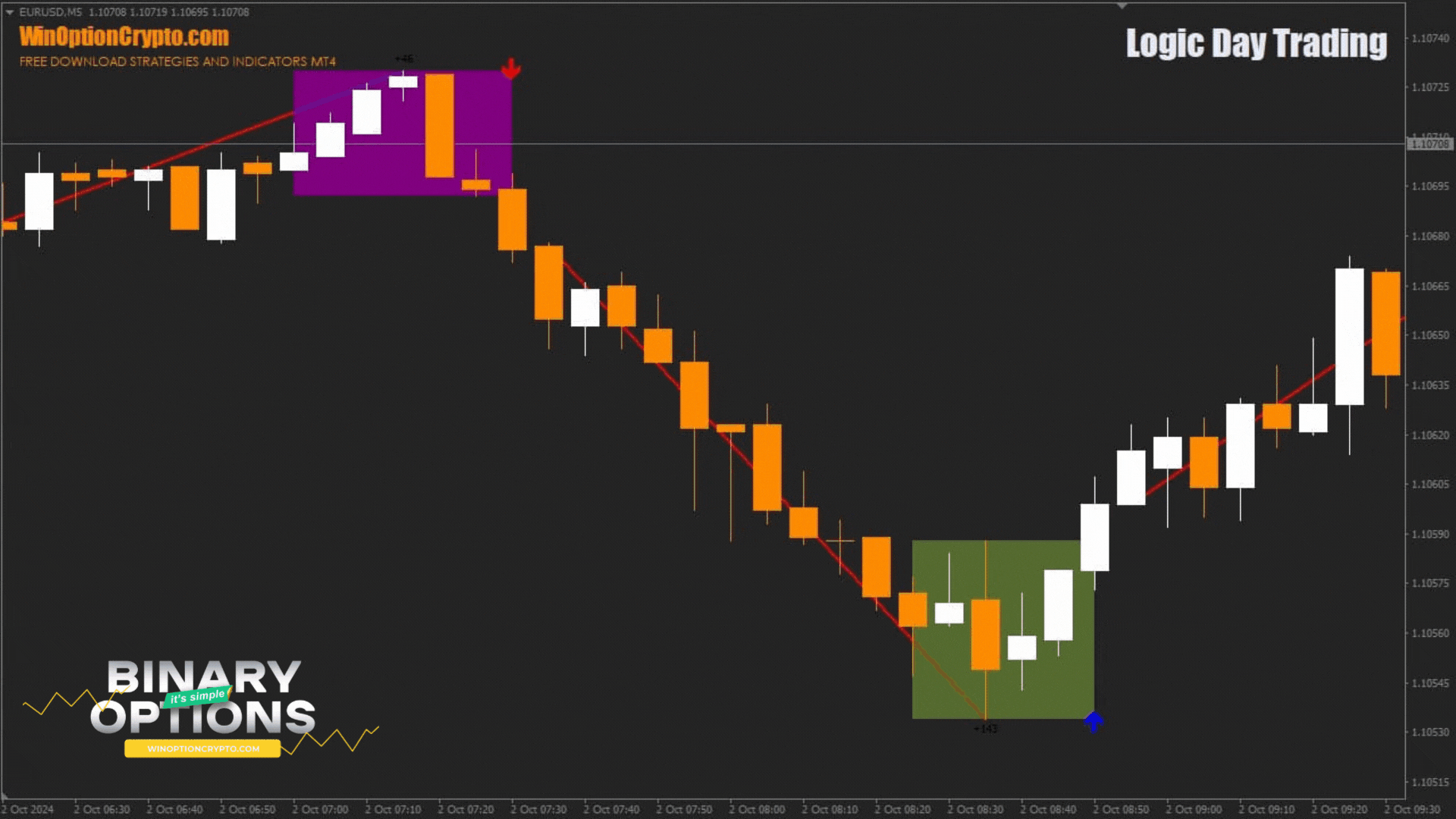 put option in the Logic Day Trading indicator