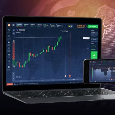 candlestick chart in the trading terminal