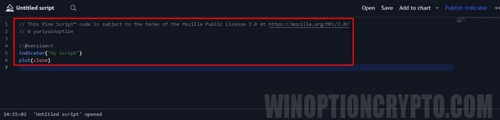 indicator script in trading view