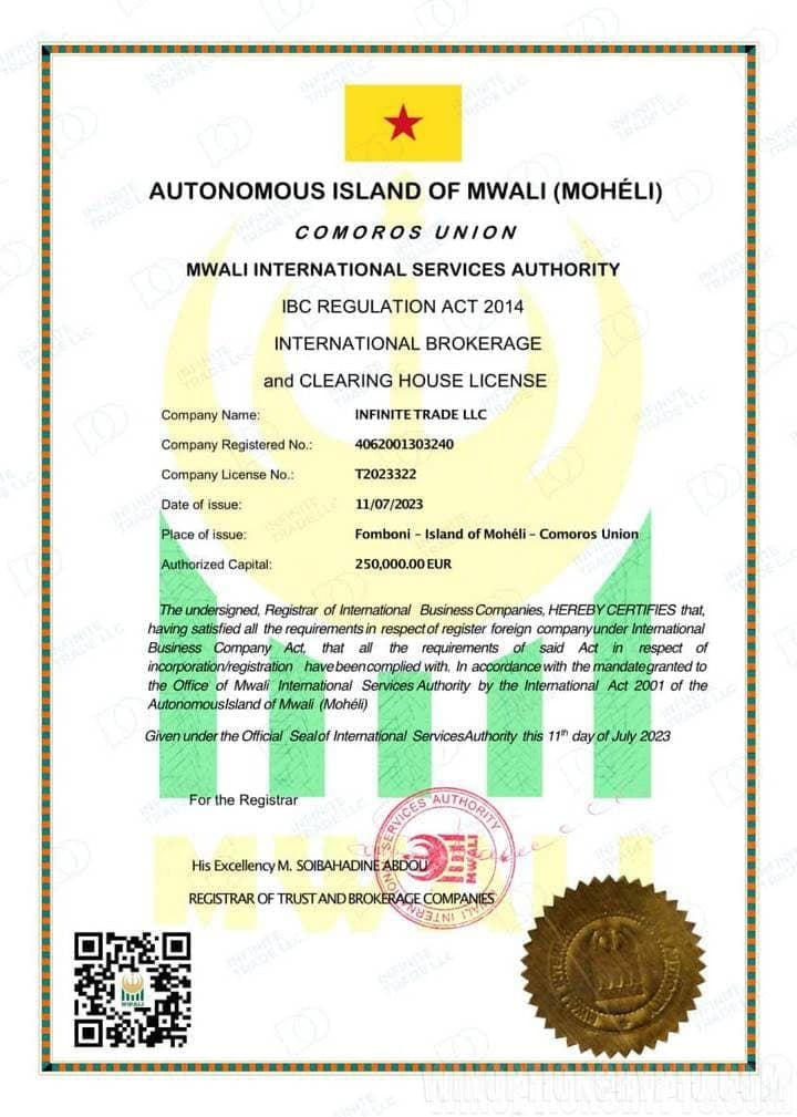 Certificado TsROFR PocketOption