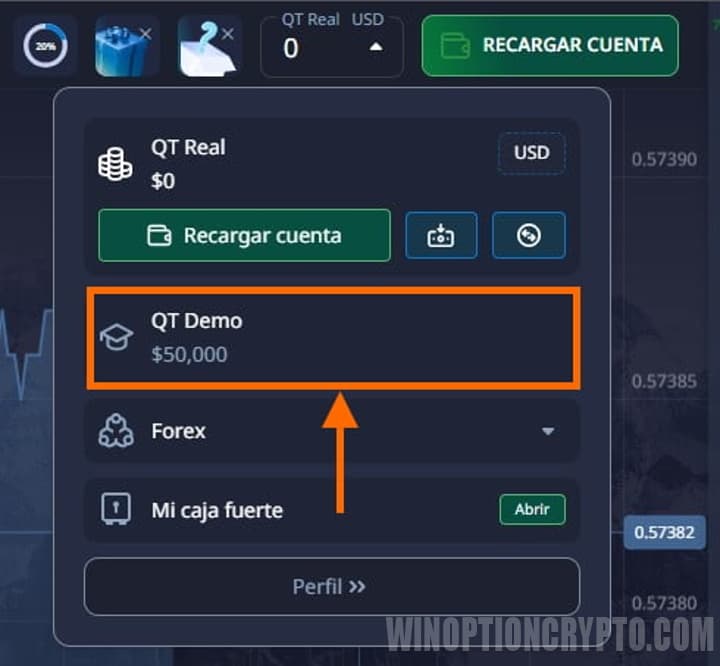 Cuenta demo PocketOption