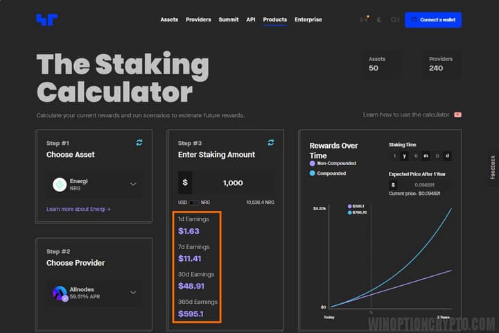 APY daily yield calculation