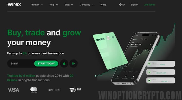 Visa card from wirex