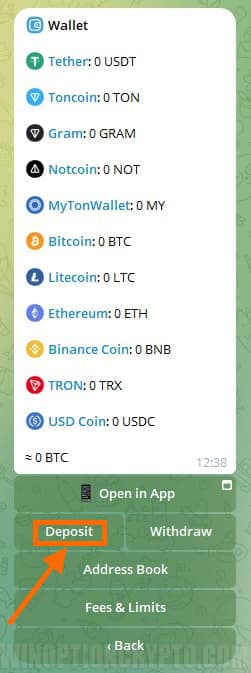 list of cryptocurrencies crypto wallet in telegram