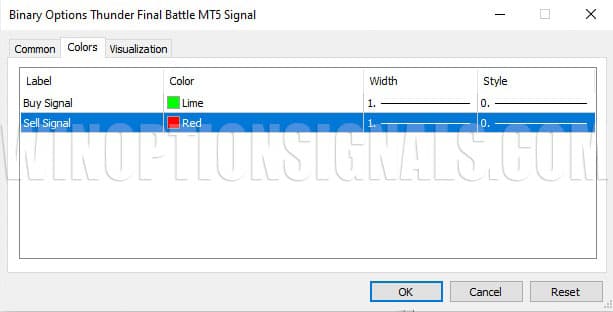 Binary Thunder settings