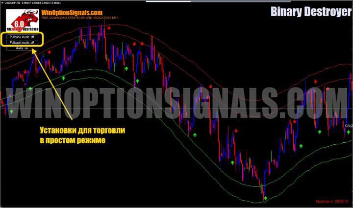 simple trading mode in Binary Destroyer V6