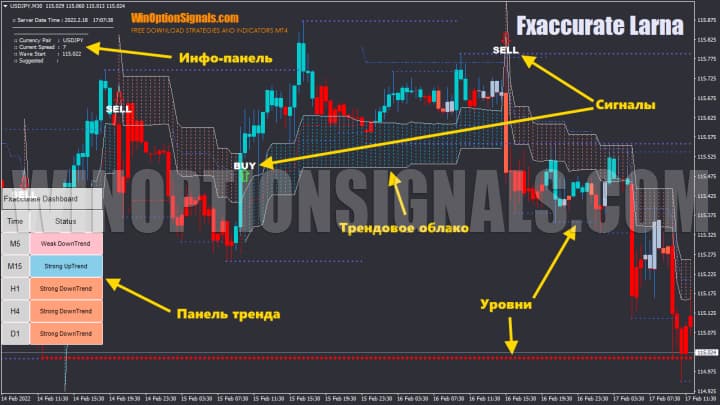 arrangement of elements in the indicator