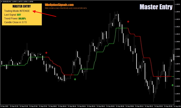 Intensive mode of the Master Entry indicator