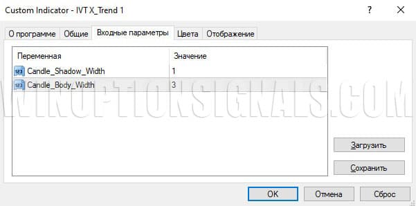 settings in premium-x-trend