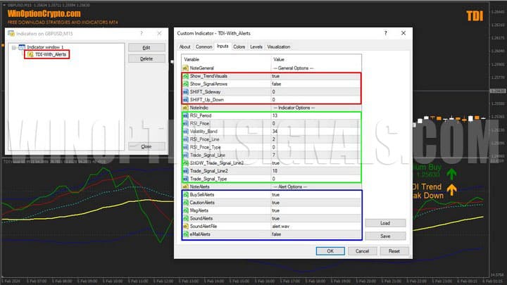 настройки tdi