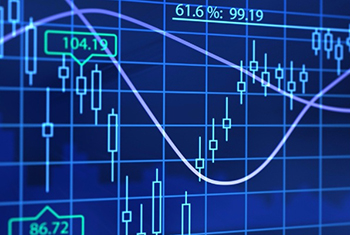 Candlestick chart illustration