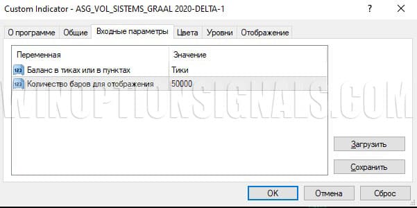 delta settings in asg graal vol sistem