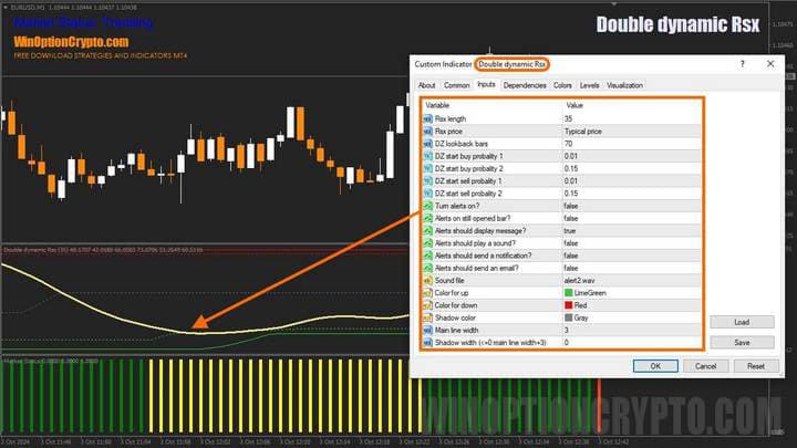 Alert settings in Double Dynamic RSX