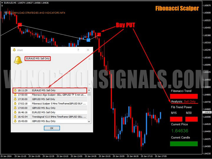 signal to buy a put option in fibonacci scalper