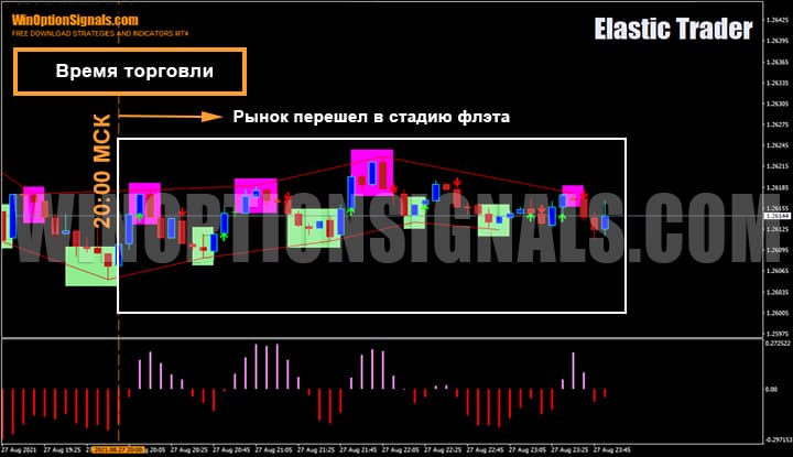 Trading time using the Elastic Trader binary options strategy
