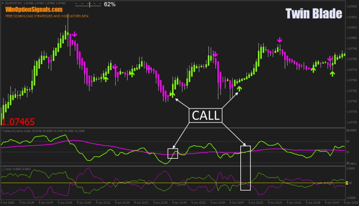 Call options in the Twin Blade strategy