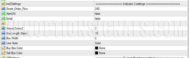 order flow settings in ZeusArrows Smart Order Block